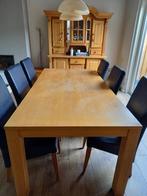 eettafel blank eiken, Huis en Inrichting, Tafels | Eettafels, 200 cm of meer, 100 tot 150 cm, Gebruikt, Rechthoekig