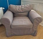 IKEA Ektorp fauteuil inclusief bruine overtrek, Ophalen, Gebruikt, 75 tot 100 cm, 100 tot 125 cm