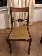 4 Antieke houten stoelen, Huis en Inrichting, Stoelen, Ophalen, Gebruikt, Bruin, Eén