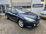 Peugeot 307 SW 2.0-16V CLIMA..TREKHAAK...LEER, Auto's, 730 kg, Gebruikt, 4 cilinders, Blauw