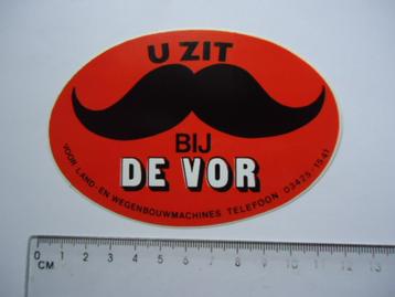 sticker DE VOR traktor machine landbouw wegenbouw tractor  beschikbaar voor biedingen