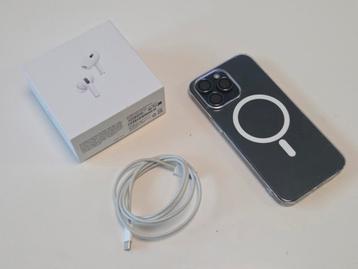Iphone 15 Pro Max 256GB Titanium Blue & Airpods Pro 2 beschikbaar voor biedingen