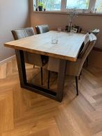 Eetkamertafel eettafel diner 178x95cm industrieel, Ophalen, Eikenhout, 50 tot 100 cm, Zo goed als nieuw