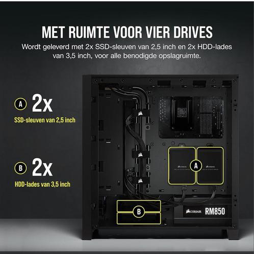 Corsair 4000D Airflow TG bk ATX Computerbehuizing, Computers en Software, Computerbehuizingen, Nieuw, Ophalen of Verzenden