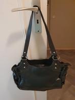 blauw/grijze grote leren damestas, Sieraden, Tassen en Uiterlijk, Tassen | Damestassen, Ophalen of Verzenden, Zo goed als nieuw