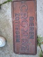 Crombe zottegem reclamebord, Ophalen of Verzenden, Gebruikt, Reclamebord