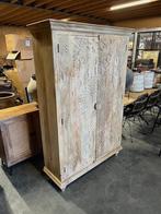 Handgesneden Kast uit India pracht exemplaar Ibiza/Boho Nw, Huis en Inrichting, Ophalen, Met deur(en), 100 tot 150 cm, Ibiza/Boho/Botanisch