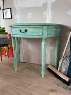 Halfronde sidetable/ haltafel bohemian style, Ophalen, Gebruikt, 50 tot 100 cm, 25 tot 50 cm