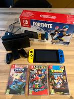 Nintendo Switch Fortnite Editie + Games + doos, Avontuur en Actie, 1 speler, Ophalen of Verzenden, Zo goed als nieuw
