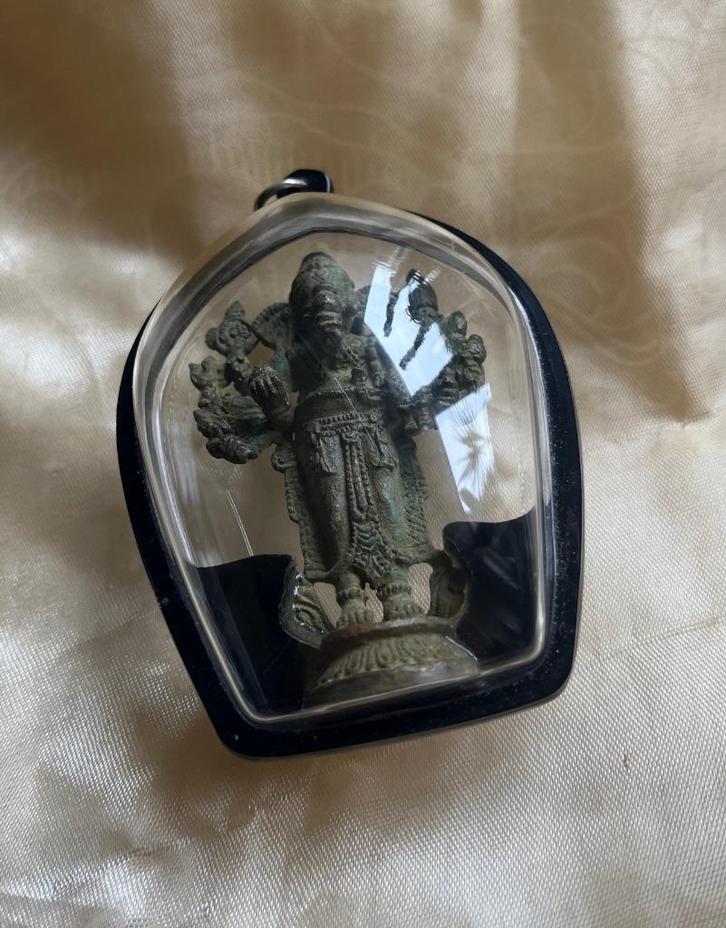 Fenomenaal mooi Ganesha amulet - zeer zeldzame uitvoering, Antiek en Kunst, Kunst | Niet-Westerse kunst, Ophalen of Verzenden
