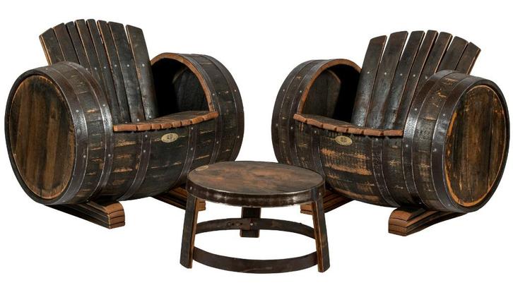 Houten Meubels | Loungesets |  Stoelen van houten vaten, Tuin en Terras, Tuinsets en Loungesets, Nieuw, Loungeset, Hout, Bank