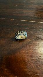Ring met zwarte steentjes, Sieraden, Tassen en Uiterlijk, Ringen, Ophalen of Verzenden, Zo goed als nieuw, Zwart, Dame