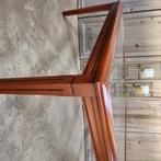 Salontafel 1 x 1 meter kersenhout met glas, Ophalen, Kersenhout, 100 tot 150 cm, Vierkant