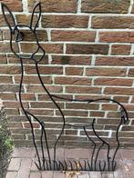 Muurdecoratie buiten zwart ijzeren hert/ree, Ophalen, Gebruikt
