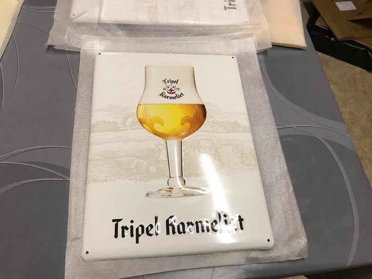 Tripel Karmeliet reclamebord metaal, nieuw, Verzamelen, Merken en Reclamevoorwerpen, Nieuw, Reclamebord, Ophalen of Verzenden