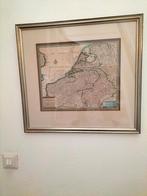 Antieke originele Tirion Kaart+mooie op maat gemaakte Lijst., Ophalen of Verzenden