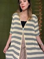 Vintage shirt / blouse met strepen - geel - L/Large/40, Kleding | Dames, Ophalen of Verzenden, Vintage, Hgv@, Gedragen