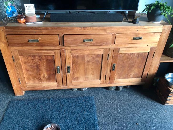 Teakhouten Kast 180x55x90, Huis en Inrichting, Kasten | Televisiemeubels, Gebruikt, Minder dan 100 cm, 150 tot 200 cm, 50 tot 75 cm