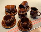 Vintage bruin koffieservies, uit Polen, Ophalen of Verzenden