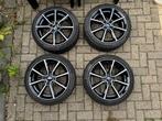 Winterbanden op lichtmetalen velg Continental 205/45 R17, Auto-onderdelen, Ophalen, Gebruikt, Banden en Velgen, 17 inch
