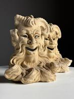 2x Hand Carved marmeren satyrs, Verzamelen, Beelden en Beeldjes, Ophalen, Gebruikt