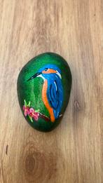 Beschilderde steen ijsvogel, Ophalen of Verzenden