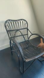 Rotan stoel zwart bruin, Huis en Inrichting, Stoelen, Ophalen, Zo goed als nieuw, Bruin, Eén