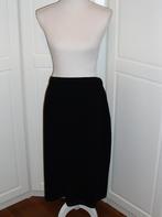 Edgar Vos vintage zwarte gevoerde chiffon midi rok,maat 44 L, Zwart, Maat 42/44 (L), Gedragen, Onder de knie