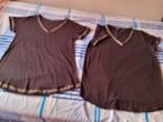 Twee Zwarte T-shirts Dames XL, Kleding | Dames, T-shirts, Janira, Zwart, Maat 42/44 (L), Ophalen of Verzenden