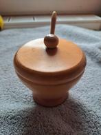 Houten suikerpot met schepje, Ophalen of Verzenden