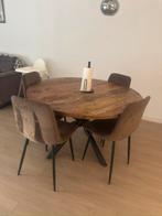 Mangohout eettafel, Huis en Inrichting, Tafels | Eettafels, 200 cm of meer, Zo goed als nieuw, Rechthoekig, 50 tot 100 cm