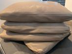 Echte leren  (4 stuks) bankkussens - zgan, Huis en Inrichting, Woonaccessoires | Kussens, Ophalen, Zo goed als nieuw, Overige kleuren