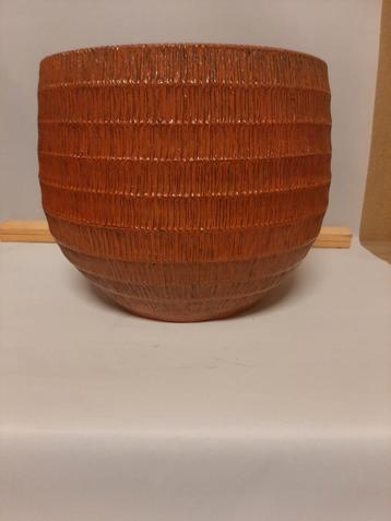 Oranje Mica Bloempot - keramiek-100 % handmade  beschikbaar voor biedingen