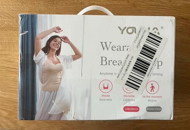 Dubbele borstkolf Youha the ins handsfree, Kinderen en Baby's, Babyvoeding en Toebehoren, Zo goed als nieuw, Borstkolf, Ophalen of Verzenden