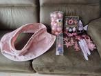 Kerst set. Roze kerstballen, ornamenten, piek, pegels, rok., Diversen, Kerst, Ophalen of Verzenden, Zo goed als nieuw