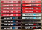 18 gebruikte Maxell UR UL UD UDII 60 90 cassettebandjes USED, Gebruikt, Voorbespeeld, Pop, Maxell