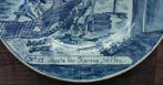 19-eeuw Delftse Wandbord Delft Delfts Bord Haring Visserij, Ophalen of Verzenden