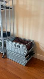 Industriele opbergbakken, Huis en Inrichting, Ophalen, 50 tot 100 cm, Zo goed als nieuw, Minder dan 50 cm