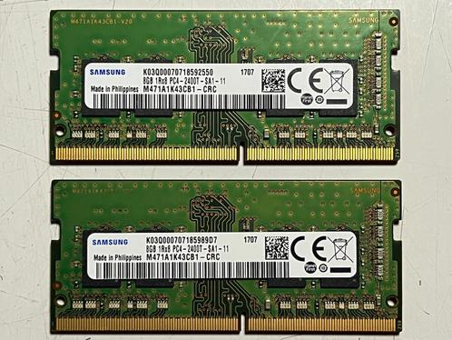 Samsung 2x8GB DDR4 2400Mhz SODIMM RAM, Computers en Software, RAM geheugen, Zo goed als nieuw, Laptop, 8 GB, DDR4, Ophalen of Verzenden