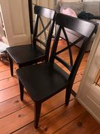 stoelen zwart, Huis en Inrichting, Stoelen, Ophalen, Zo goed als nieuw, Zwart, Twee