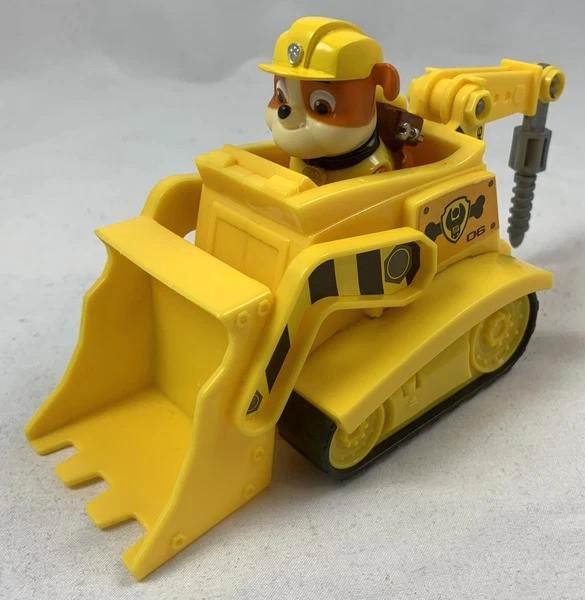 PAW Patrol Rubble Bulldozer Basis Figuur en Graafmachine, Kinderen en Baby's, Speelgoed | Actiefiguren, Zo goed als nieuw, Verzenden