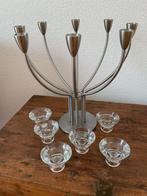 Vintage 8-armige kandelaar, Skandinavisch design, Hagberg, Ophalen of Verzenden