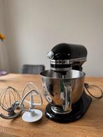 KitchenAid Artisan Mixer Zwart 5KSM150PSEOB, 4 liter of meer, Gebruikt, 3 snelheden of meer, Ophalen of Verzenden