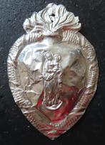 Uit inboedel: Antiek zilveren ex voto (no 5)hart/madonna,inc, Antiek en Kunst, Antiek | Religie, Verzenden