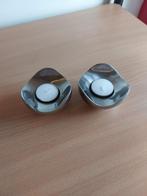 Georg Jensen Bloom kandelaars mat RVS, Gebruikt, Overige kleuren, Ophalen of Verzenden, Metaal