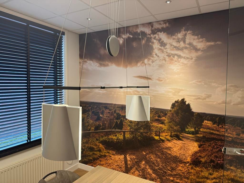 Design Hanglamp met Contragewicht, Ophalen of Verzenden, Zo goed als nieuw, Metaal, 75 cm of meer