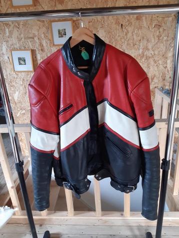 Te koop: Richa leren motorjack - heren XXL - gevoerd - retro