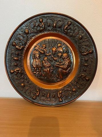 Koperen wandbord  beschikbaar voor biedingen