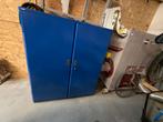 Blauwe metalen kast, Huis en Inrichting, Kasten | Lockerkasten, Ophalen, Gebruikt