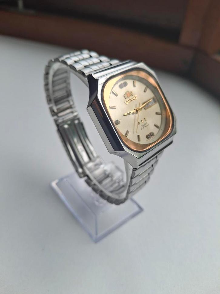 Vintage Orient automatisch, Sieraden, Tassen en Uiterlijk, Sporthorloges, Zo goed als nieuw, Zilver, Verzenden